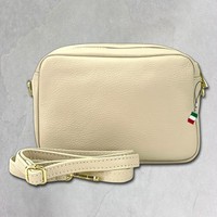 Florence UmhäNgetasche Damen Tasche Schultertasche Echtleder Beige OTF809I