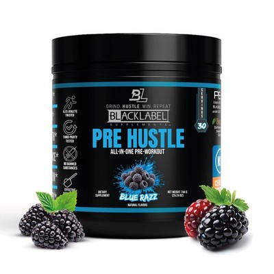 BLACKLABEL Supplements PRE Hustle V3 Pre-Workout Powder   NSF Certified for S...