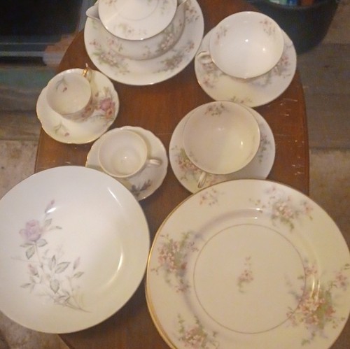 Theodore Haviland New York Apple Blossom Porcelain Set Cups Plates Bowl
