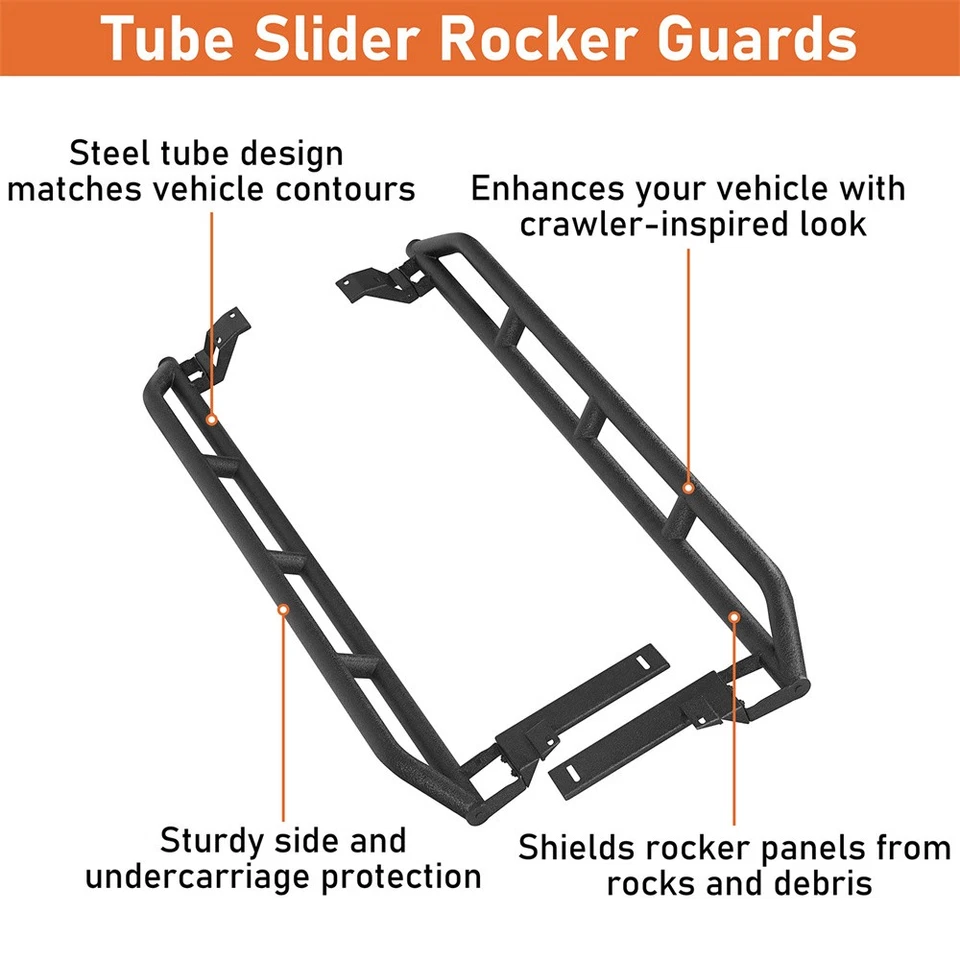 Tubular Drop Side Step Nerf Bars Running Board For 2013-2017 Subaru XV Crosstrek - Image 4 of 4