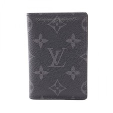 LOUIS VUITTON Organizer De Poch Card Case M61696 Monogram eclipse Black Used