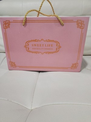 Sweet Life Lucky Pink Ceramic 350mL Coffee Mug Set w/ Warmer & Spoon, 3-Piece