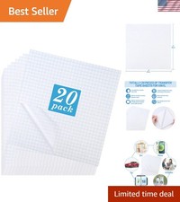 20 Sheets of Clear Transfer Tape - 12x12 Low Tack for Accurate Design Transfer