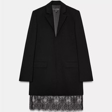NWT ZARA BLACK LACE BLAZER DRESS ZW COLLECTION: LIMITED EDITION, Size Large L