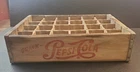 Vintage Drink Pepsi Cola Wooden Carry Case. Soda Pop 24 Bottle Crate.