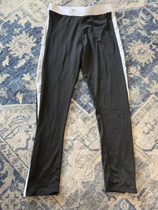 SHEIN women’s Size Large Black Pants With White Stripe Down The Legs