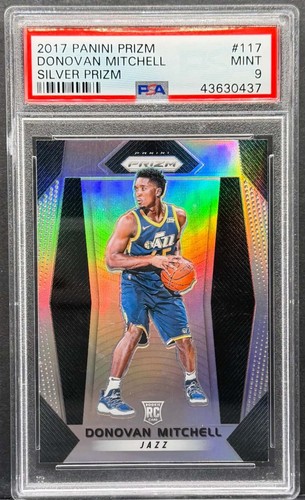 2017-18 Panini Prizm - Donovan Mitchell - #117 Silver Prizm Rookie RC PSA 9 MINT