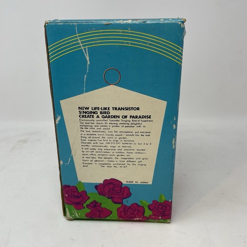 Vintage "Life-Like Transistor Singing Bird" In Cage - Japan With Original Box - Picture 6 of 8