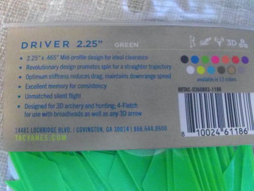 4 TAC Vanes Driver  2.25" -36 packs (144 TOTAL) - 第 4/4 張圖片