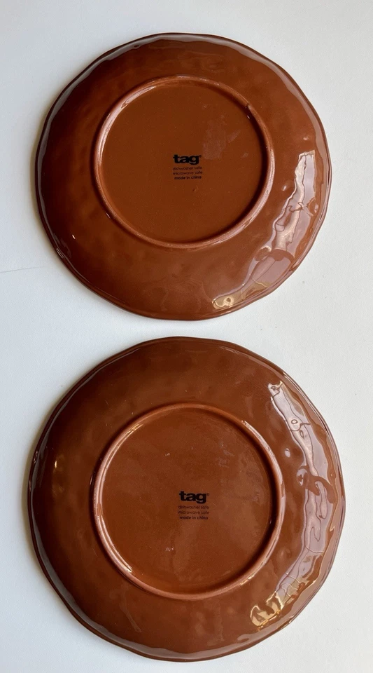 "Platos de 8"" para aperitivo/tapas de pan de cerámica de aceitunas verdes y moradas con etiqueta" Foto 4 de 4