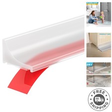 Transparent 67-Inch Shower Water Stopper - Easy Install Self-Adhesive Seal Strip