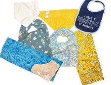 Lot of 8 Baby Bandana Bibs Disney Baby Gerber Carter  s Drool Bibs Mixed Prints