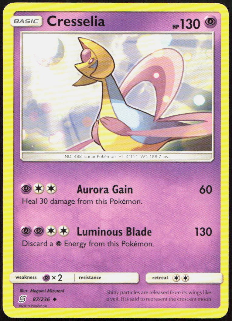 Cresselia 87/236 Uncommon Unified Minds Pokemon