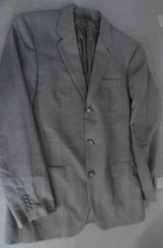 3 BUTTON BANANA REPUBLIC DESIGNER SUIT JACKET COAT MENS GRAY 40R