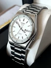 Seiko 5 7S26 3040 White Dial Day Date Automatic Watch Vintage Rare Watch 21J