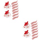 2 Sätze Santa Claus und gestreiftes Muster Pyramide Süßigkeitenbox Schokolade