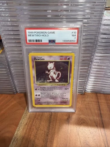 1999 Mewtwo Holo Base Set Unlimited Graded PSA 7 HOLO