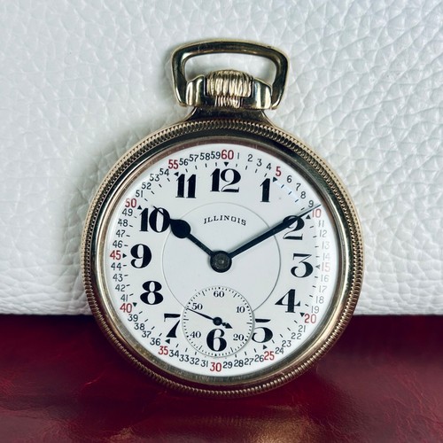 Vintage 1923 Illinois 16s/21j Model 9 Bunn Special GF Pocket Watch Serviced
