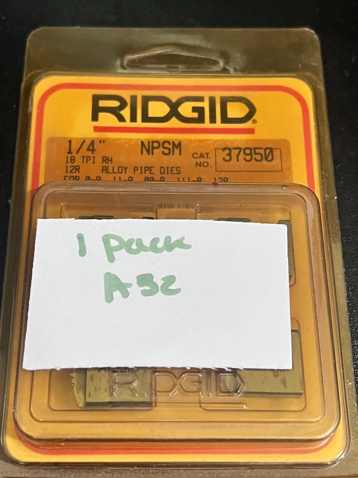 Troqueles de tubería de acero de aleación RIDGID 1/4" NPSM 37950 - 1 paquete Foto 4 de 4