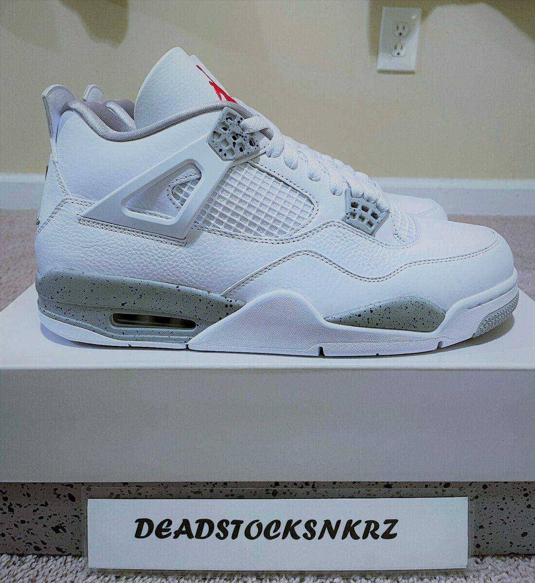 Prominent te binden Badkamer Nike Air Jordan 4 Retro White Oreo CT8527 100 | eBay