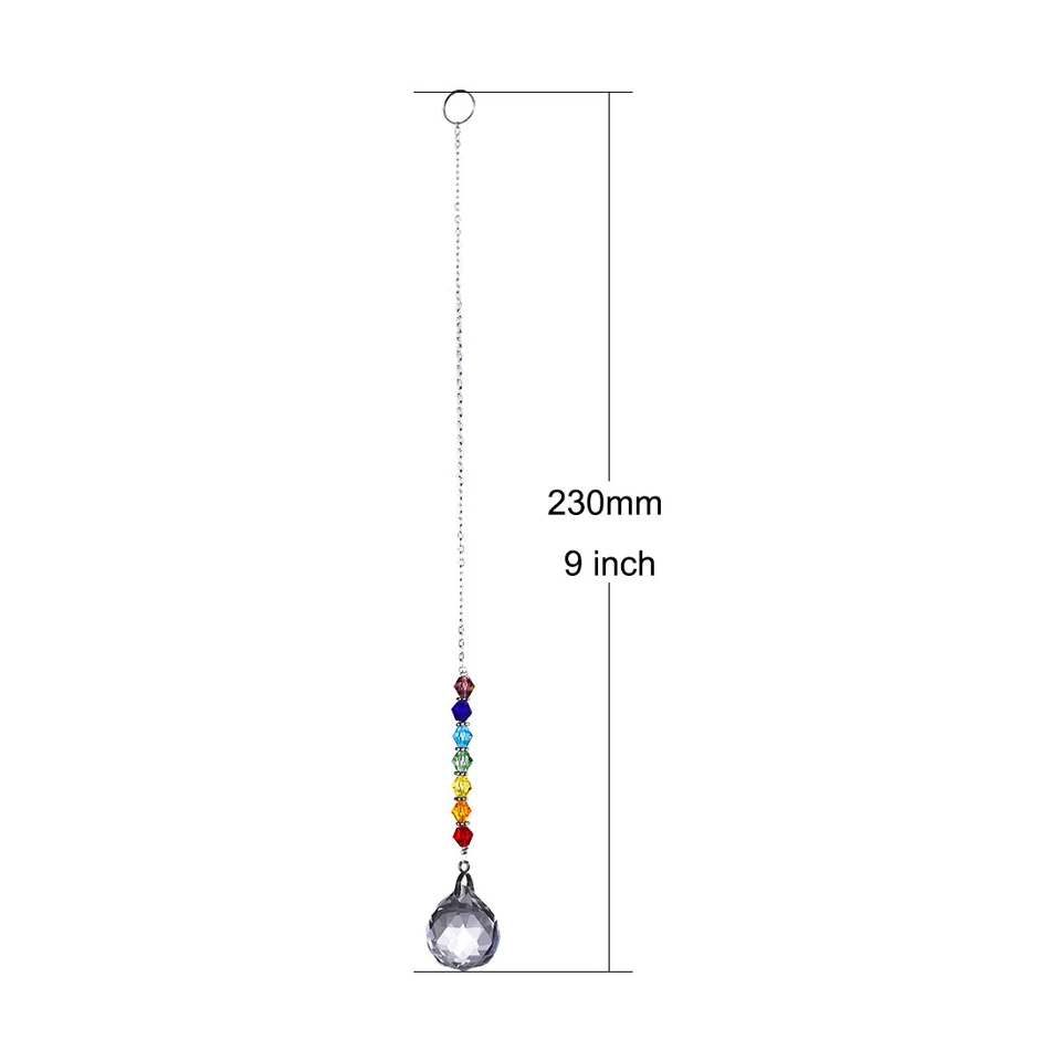 6Pcs Crystal Suncatcher Chandelier Prism Hanging Window Rainbow Maker Home Decor - Image 2 of 4