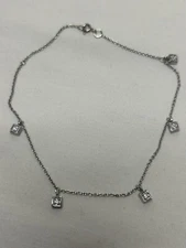 Delicate Silver Rhinestone Anklet