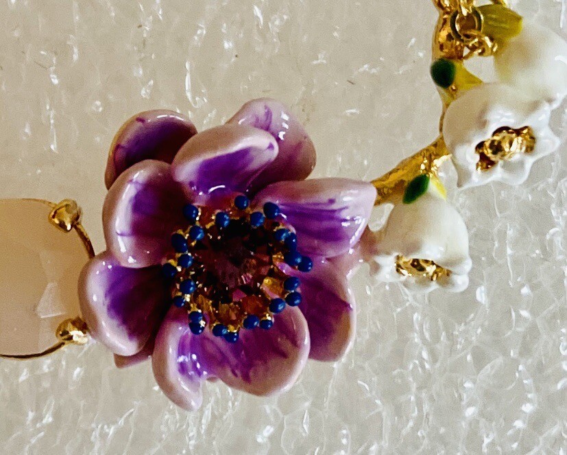 les nereides Floral Necklace In Box eBay
