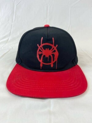 Miles Morales Spiderman Youth Baseball Cap Snapback Hat Marvel Black Red OSFM