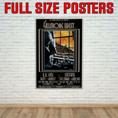 BB King & Santana 1969: Live Konzert Tour Poster 36''x24''
