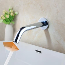 Wall Mount Commercial Touch-Free Faucet Automatic Sensor Bathroom Sink Mixer Tap