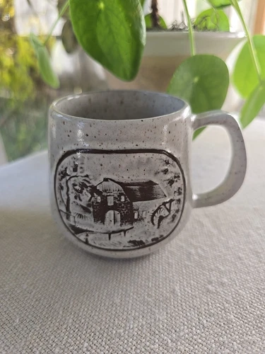 ☕️Onion River Pottery Coffee Tea Mug Old Mill Speckled Texture Winooski Vermont