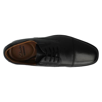 Scarpe Clarks Tilden Cap Uomo - Pelle Pieno Fiore, Lacci, Plantare OrthoLite, Suola TPR