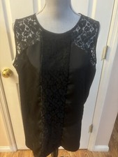Worthington black lace woman s tank XL