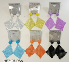  A-82 Wholesale Earrings Lot 12 pairs Drop Style Colorful Dangle Fashion Earring