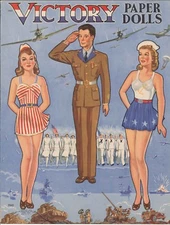 VINTAGE UNCUT 1943 VICTORY PAPER DOLLS LASER REPRODUCTION~LO PR~HI Q FREE SHIP