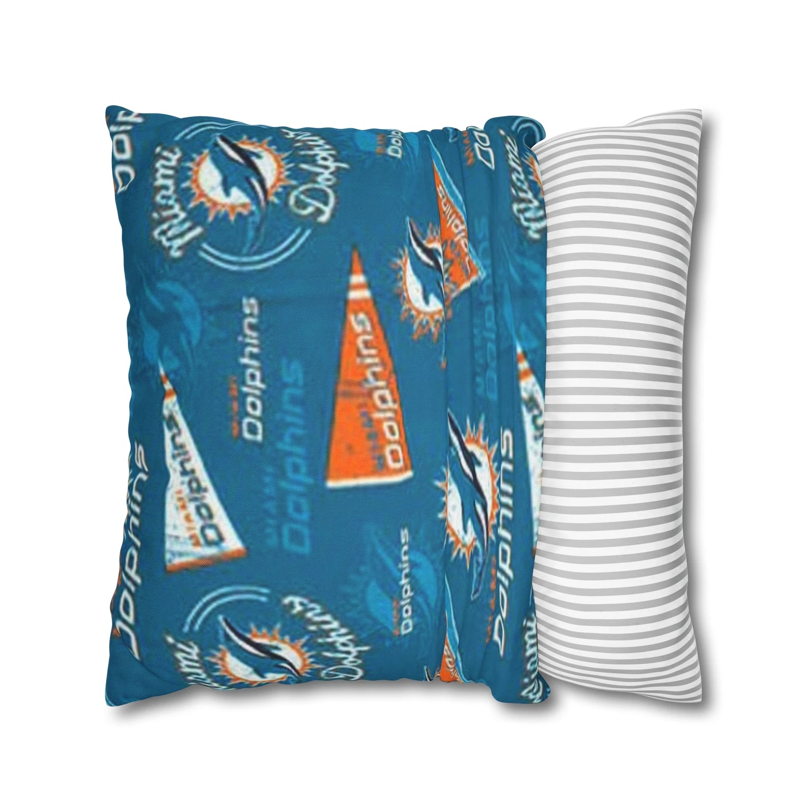 Miami Dolphins Spun Square Pillowcase