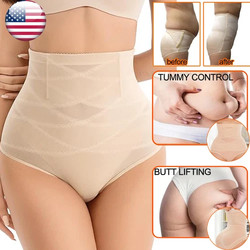 Abs Shaping Panties Women High Waist Cross Compression Pants Slim Body Shaper US - Picture 1 of 19
