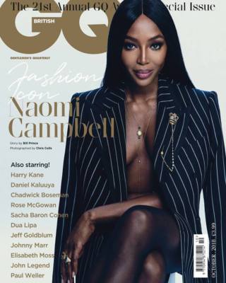 GQ Magazine British October 2018 GQ Awards Special Issue Naomi Campbell Dua Lipa
