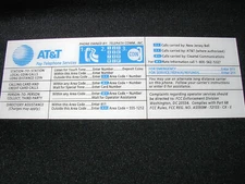 BRAND NEW AT&T PAY PHONE PAYPHONE TOP INSTRUCTION CARD & CLEAR NUMBER PROTECTOR