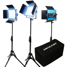 Dracast LED500 X Series Daylight LED 3 Light Kit with Nylon Padded Travel Case