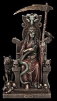 Hel Figur - Germanische GöTtin Des Todes Auf Thron - GöTterfigur Dekofigur
