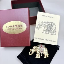 Vintage Edgar Berebi Elephant The Charm Of India 1868 Limited Edition  Brooch