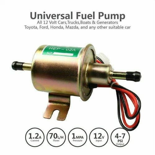 12V Electric Fuel Pump 4-7PSI Universal Gas Diesel Inline Low Pressure HEP-02A - Bild 4 von 10