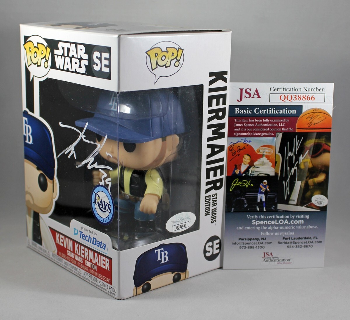 KEVIN KIERMAIER SIGNED TAMPA BAY RAYS STAR WARS FUNKO POP VINYL