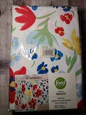 Food Network Printed Tablecloth Market Garden 60x102 Floral New. Floral Design