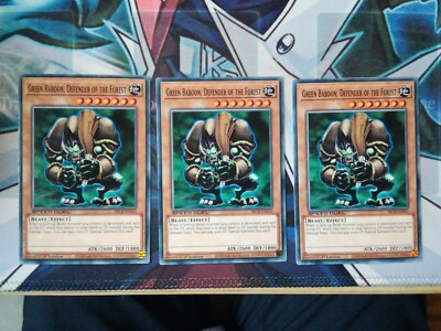 3x Green Baboon Defender of the Forest Playset SBCB-EN053 in 1st 