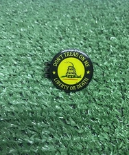 Golf Ball Marker & Magnetic Hat Clip, "Don't Tread On Me , Liberty Or Death "