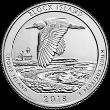 2018 P Block Island Quarter Rhode Island "BU" ATB