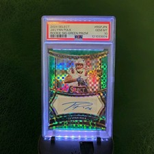 2024 Select Ja'Lynn Polk Rookie Signature Green Prizm /5 PSA 10