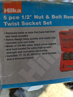 #ad #ad Hilka 5 Pce Nut amp;Bolt Remover Set of sockets . GBP 25.00